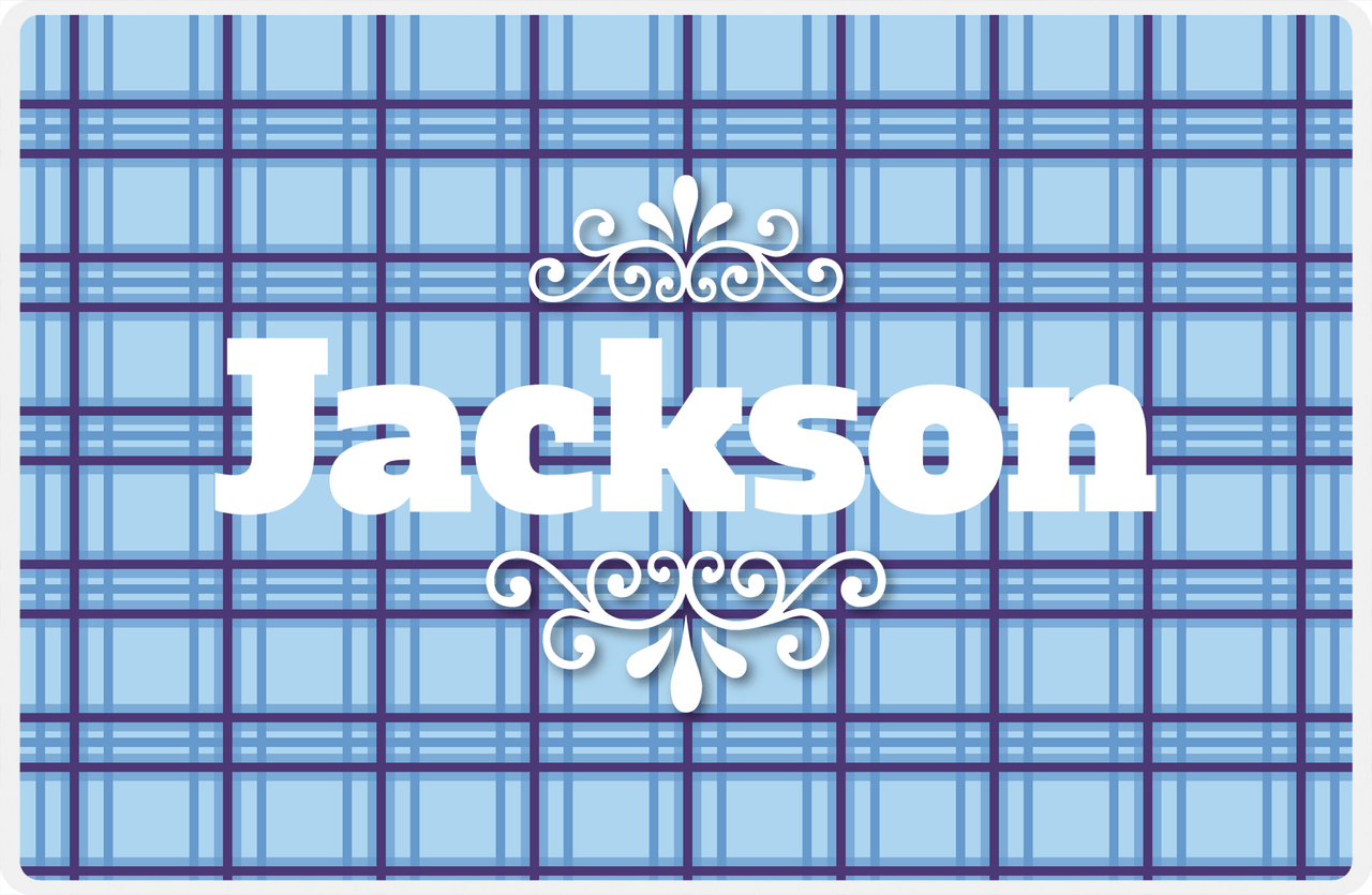 Personalized Flannel / Plaid Placemat VII - Western Flare -  View
