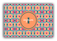 Thumbnail for Personalized Flower Comb Canvas Wrap & Photo Print - Orange with Circle Nameplate - Front View