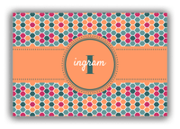 Thumbnail for Personalized Flower Comb Canvas Wrap & Photo Print - Orange with Circle Ribbon Nameplate - Front View