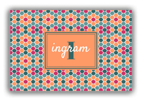 Thumbnail for Personalized Flower Comb Canvas Wrap & Photo Print - Orange with Rectangle Nameplate - Front View