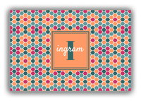Thumbnail for Personalized Flower Comb Canvas Wrap & Photo Print - Orange with Square Nameplate - Front View