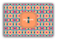 Thumbnail for Personalized Flower Comb Canvas Wrap & Photo Print - Orange with Stamp Nameplate - Front View