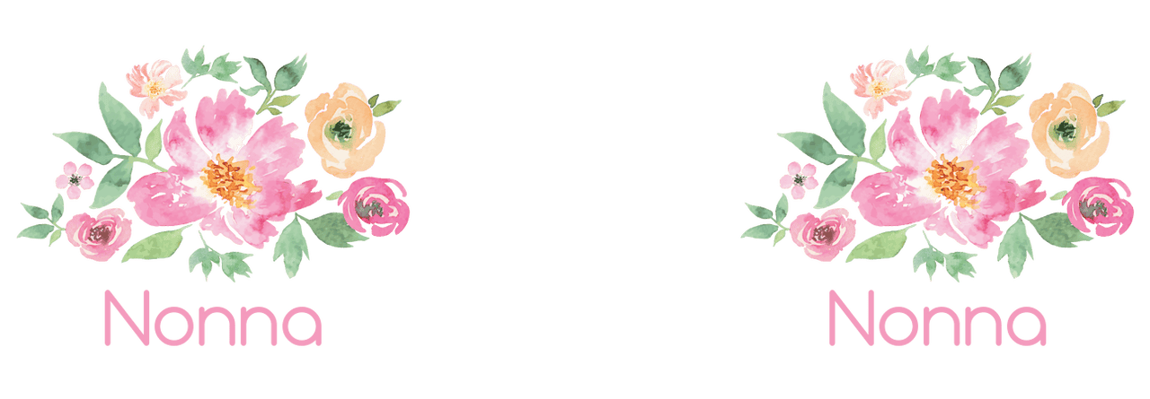 Personalized Flowers Travel Coffee Mug Tumbler with Handle (20 oz) - Nonna - Graphic View