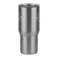 Thumbnail for Personalized Flowers Travel Coffee Mug Tumbler with Handle (20 oz) - Grammy - Front View
