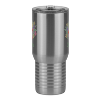 Thumbnail for Personalized Flowers Travel Coffee Mug Tumbler with Handle (20 oz) - Grams - Front View