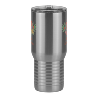 Thumbnail for Personalized Flowers Travel Coffee Mug Tumbler with Handle (20 oz) - Great Grandma - Front View