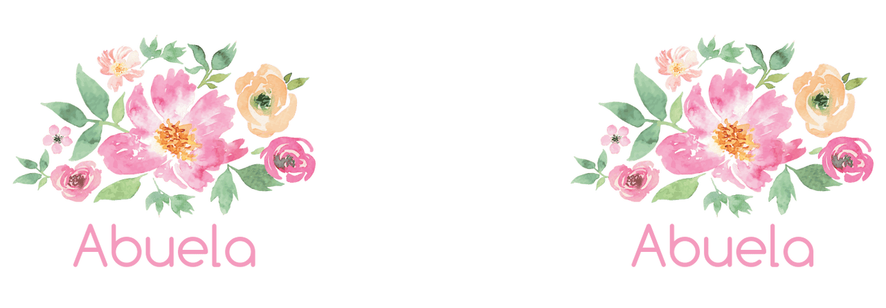 Personalized Flowers Travel Coffee Mug Tumbler with Handle (20 oz) - Abuela - Graphic View