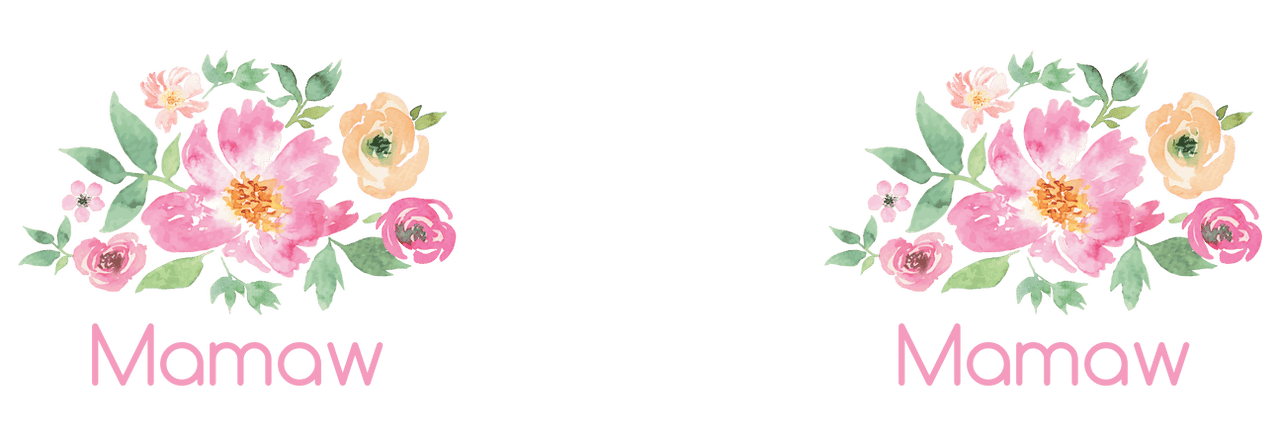 Personalized Flowers Travel Coffee Mug Tumbler with Handle (20 oz) - Mamaw - Graphic View