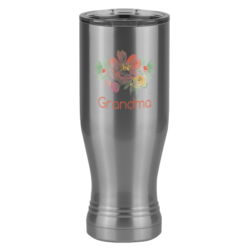Personalized Flowers Pilsner Tumbler (20 oz) - Grandma - Right View