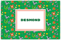 Thumbnail for Personalized Football Placemat IV - Green Background - Rectangle Nameplate -  View
