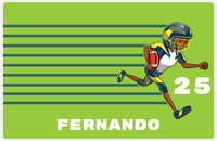 Thumbnail for Personalized Football Placemat VI - Green Background - Player III -  View