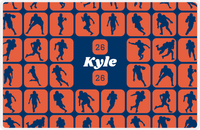 Thumbnail for Personalized Football Placemat XI - Orange Squares -  View