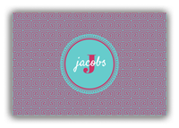 Thumbnail for Personalized Fret Canvas Wrap & Photo Print - Teal with Circle Nameplate - Front View