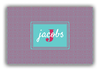 Thumbnail for Personalized Fret Canvas Wrap & Photo Print - Teal with Rectangle Nameplate - Front View