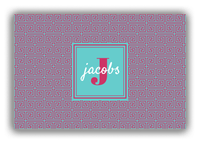Thumbnail for Personalized Fret Canvas Wrap & Photo Print - Teal with Square Nameplate - Front View