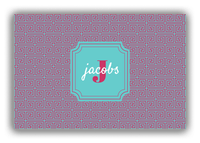 Thumbnail for Personalized Fret Canvas Wrap & Photo Print - Teal with Stamp Nameplate - Front View