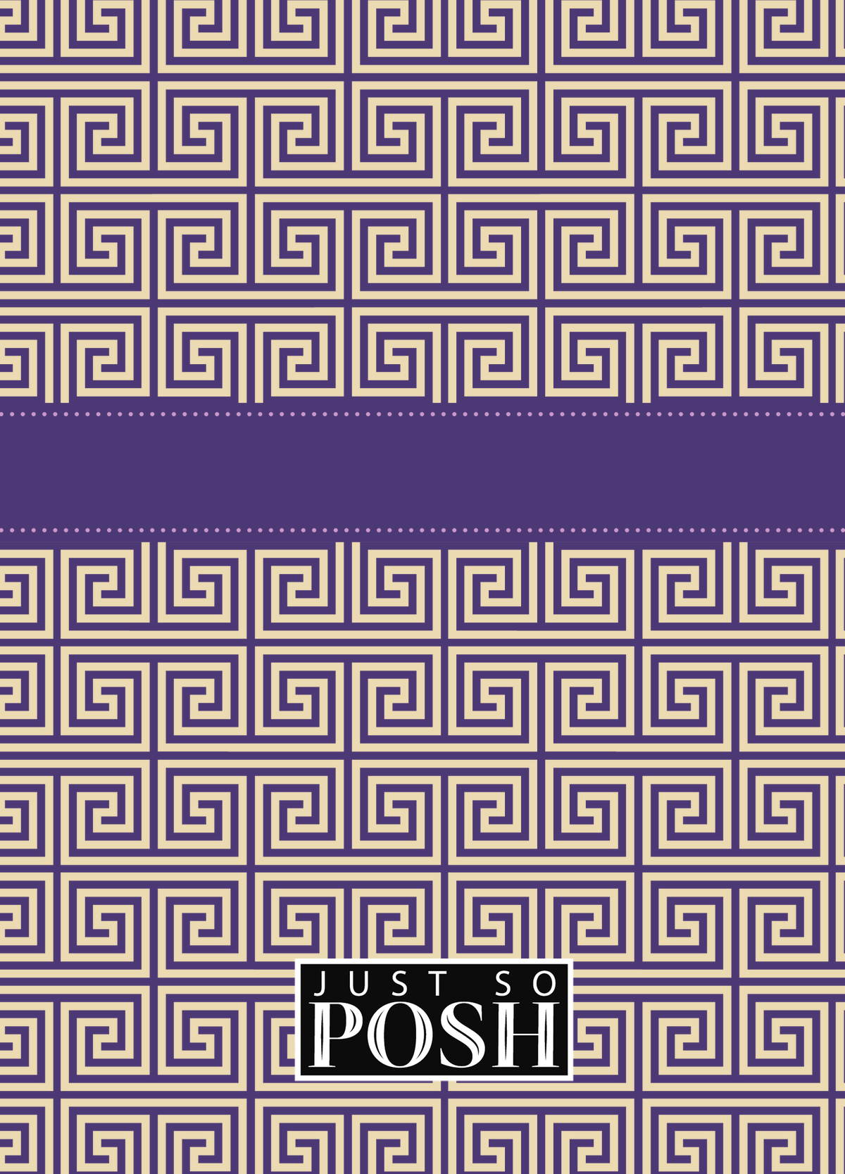 Personalized Fret Journal - Indigo and Lilac - Ribbon Nameplate - Back View