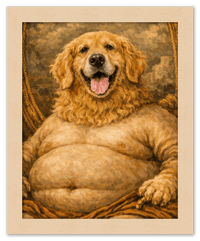 Thumbnail for Personalized Funny Fat Pet Portrait Wall Art - Custom Dog or Cat Print from Photo, Turn Your Pet’s Picture Into a Quirky Poster, Playful Animal Decor, Gifts for Pet Owners, Whimsical Vintage Artwork - Front View