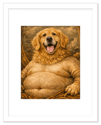 Thumbnail for Personalized Funny Fat Pet Portrait Wall Art - Custom Dog or Cat Print from Photo, Turn Your Pet’s Picture Into a Quirky Poster, Playful Animal Decor, Gifts for Pet Owners, Whimsical Vintage Artwork - Front View