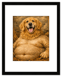 Thumbnail for Personalized Funny Fat Pet Portrait Wall Art - Custom Dog or Cat Print from Photo, Turn Your Pet’s Picture Into a Quirky Poster, Playful Animal Decor, Gifts for Pet Owners, Whimsical Vintage Artwork - Front View