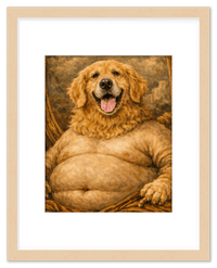 Thumbnail for Personalized Funny Fat Pet Portrait Wall Art - Custom Dog or Cat Print from Photo, Turn Your Pet’s Picture Into a Quirky Poster, Playful Animal Decor, Gifts for Pet Owners, Whimsical Vintage Artwork - Front View