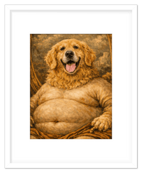 Thumbnail for Personalized Funny Fat Pet Portrait Wall Art - Custom Dog or Cat Print from Photo, Turn Your Pet’s Picture Into a Quirky Poster, Playful Animal Decor, Gifts for Pet Owners, Whimsical Vintage Artwork - Front View