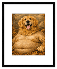 Thumbnail for Personalized Funny Fat Pet Portrait Wall Art - Custom Dog or Cat Print from Photo, Turn Your Pet’s Picture Into a Quirky Poster, Playful Animal Decor, Gifts for Pet Owners, Whimsical Vintage Artwork - Front View