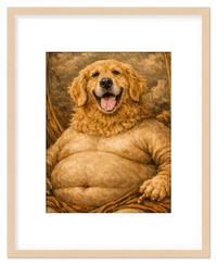 Thumbnail for Personalized Funny Fat Pet Portrait Wall Art - Custom Dog or Cat Print from Photo, Turn Your Pet’s Picture Into a Quirky Poster, Playful Animal Decor, Gifts for Pet Owners, Whimsical Vintage Artwork - Front View
