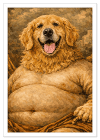 Thumbnail for Personalized Funny Fat Pet Portrait Wall Art - Custom Dog or Cat Print from Photo, Turn Your Pet’s Picture Into a Quirky Poster, Playful Animal Decor, Gifts for Pet Owners, Whimsical Vintage Artwork - Front View