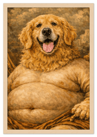 Thumbnail for Personalized Funny Fat Pet Portrait Wall Art - Custom Dog or Cat Print from Photo, Turn Your Pet’s Picture Into a Quirky Poster, Playful Animal Decor, Gifts for Pet Owners, Whimsical Vintage Artwork - Front View