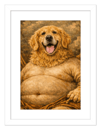 Thumbnail for Personalized Funny Fat Pet Portrait Wall Art - Custom Dog or Cat Print from Photo, Turn Your Pet’s Picture Into a Quirky Poster, Playful Animal Decor, Gifts for Pet Owners, Whimsical Vintage Artwork - Front View