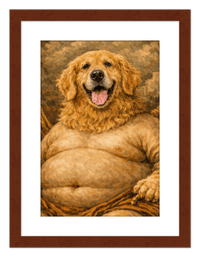 Thumbnail for Personalized Funny Fat Pet Portrait Wall Art - Custom Dog or Cat Print from Photo, Turn Your Pet’s Picture Into a Quirky Poster, Playful Animal Decor, Gifts for Pet Owners, Whimsical Vintage Artwork - Front View