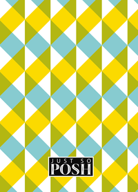 Thumbnail for Personalized Geo Squared Journal - Blue and Yellow - Rectangle Nameplate - Back View