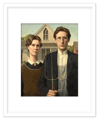 Thumbnail for Personalized Gothic Farm Couple Portrait - Create Your Own Farmer and Wife Wall Art from Photo, Funny Gifts for Couples, Custom Farmhouse Poster, Vintage Home Decor Print, Unique Humorous Artwork - Front View