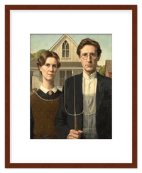 Thumbnail for Personalized Gothic Farm Couple Portrait - Create Your Own Farmer and Wife Wall Art from Photo, Funny Gifts for Couples, Custom Farmhouse Poster, Vintage Home Decor Print, Unique Humorous Artwork - Front View