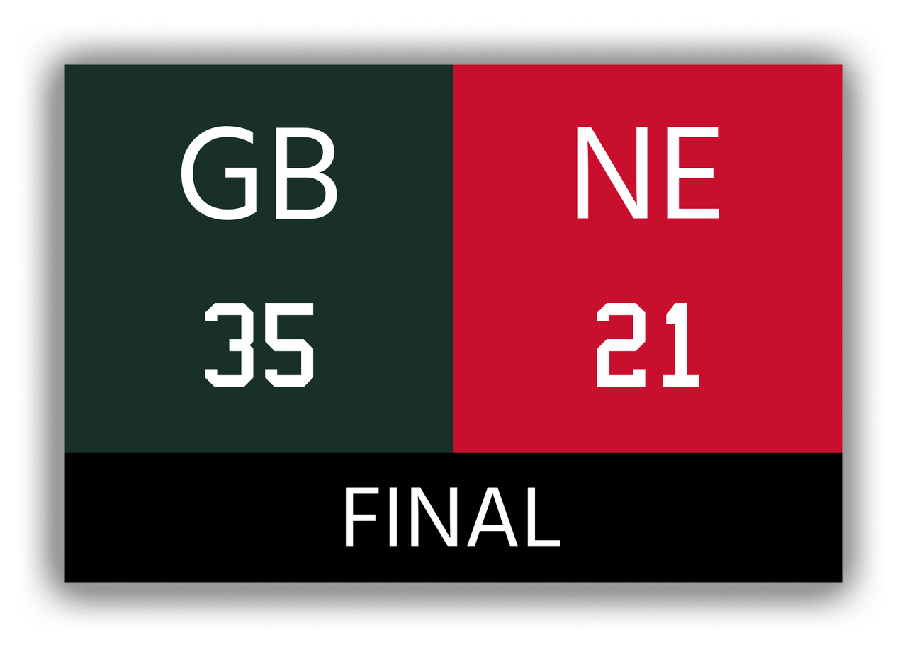 Green Bay vs New England Canvas Wrap & Photo Print - 1996 1997 Football Championship - Front View