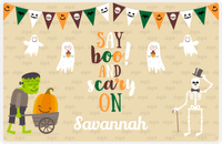 Thumbnail for Personalized Halloween Placemat III - Tan Background -  View