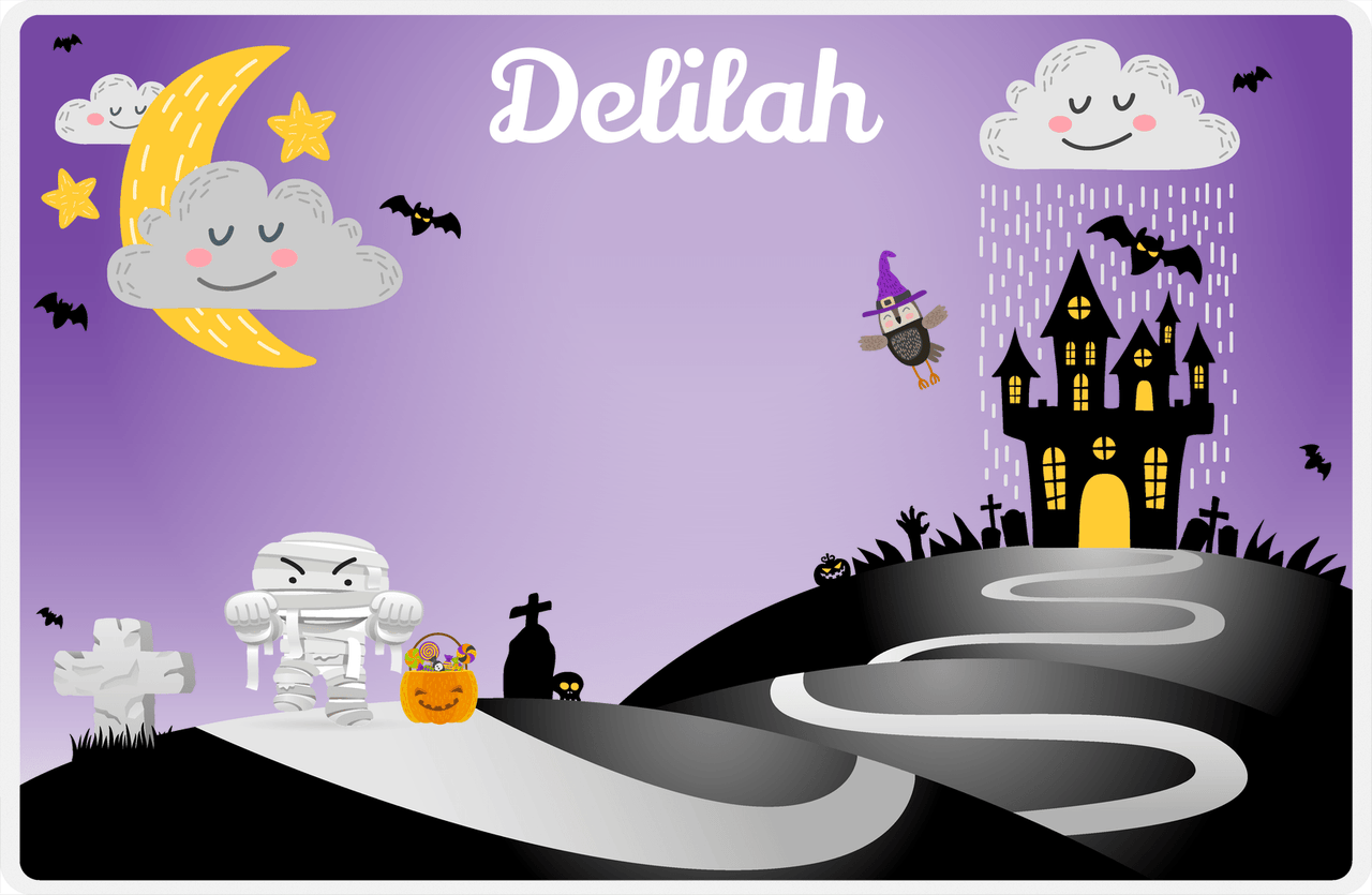 Personalized Halloween Placemat VII - Spooky Hills - Mummy -  View