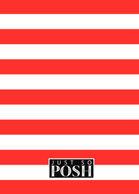 Thumbnail for Personalized Horizontal Stripes Journal - Red and Blue - Circle Nameplate - Back View