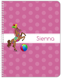 Thumbnail for Personalized Horses Notebook III - Polka Dots - Circus Horse - Front View