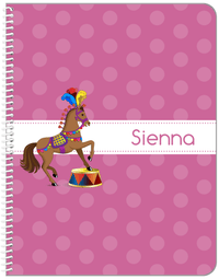 Thumbnail for Personalized Horses Notebook III - Polka Dots - Circus Horse - Front View