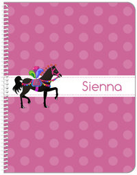 Thumbnail for Personalized Horses Notebook III - Polka Dots - Circus Horse - Front View