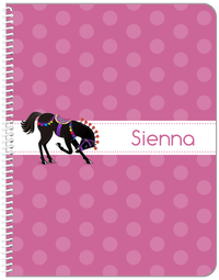 Thumbnail for Personalized Horses Notebook III - Polka Dots - Circus Horse - Front View