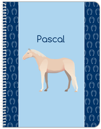 Thumbnail for Personalized Horses Notebook IV - Cremello Horse - Front View