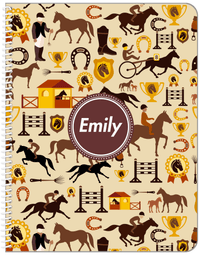 Thumbnail for Personalized Horses Notebook VI - Circle Nameplate - Front View
