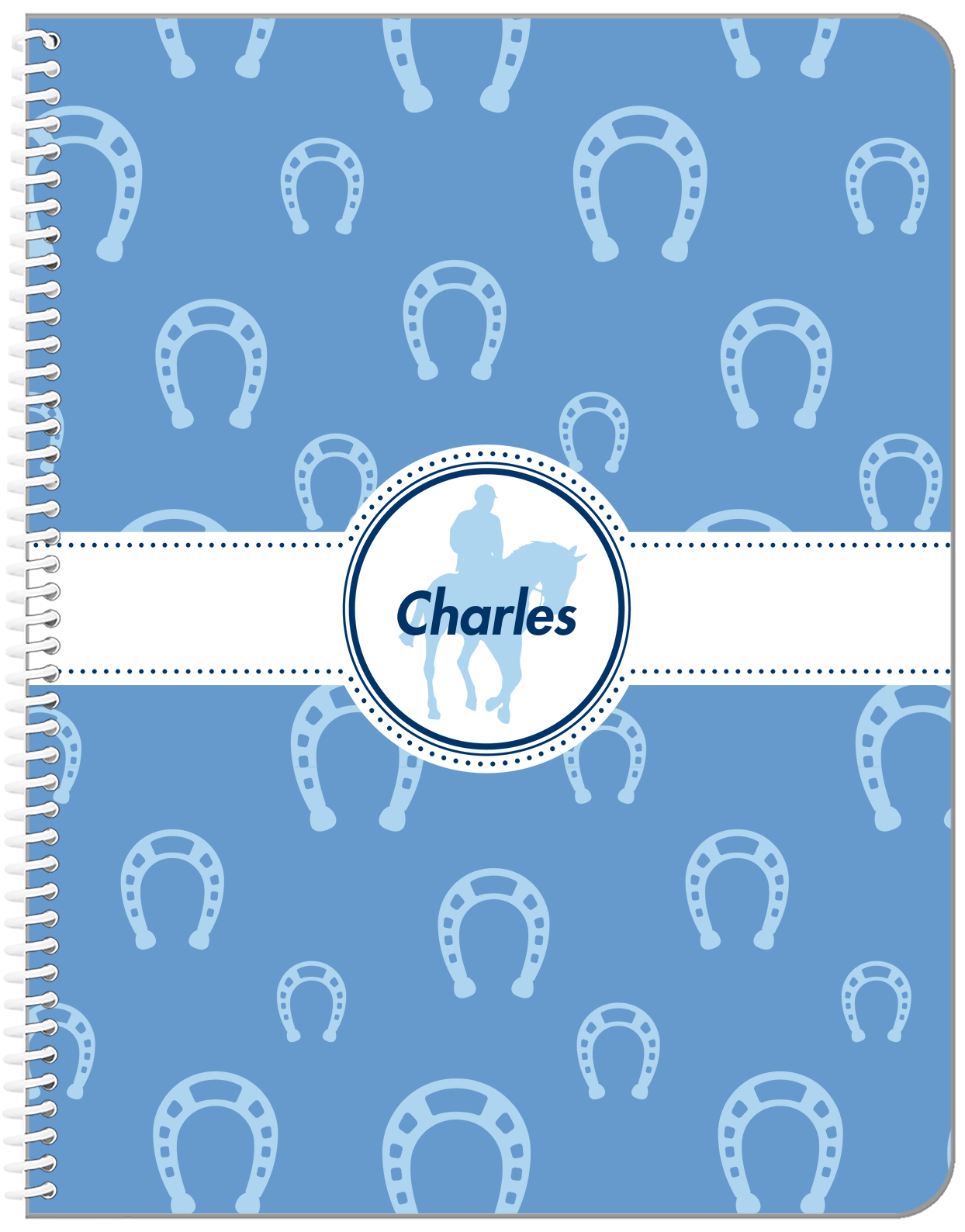 Personalized Horses Notebook VIII - Horse Silhouette XII - Front View