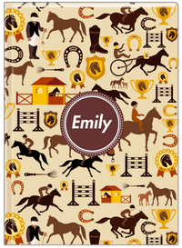 Thumbnail for Personalized Horses Journal VI - Circle Nameplate - Front View