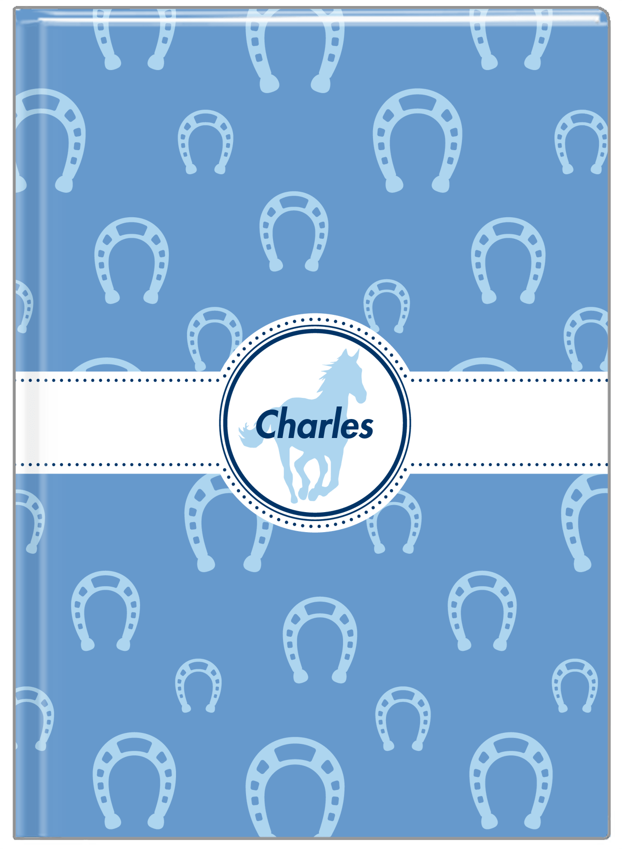 Personalized Horses Journal VIII - Horses Silhouette IV - Front View