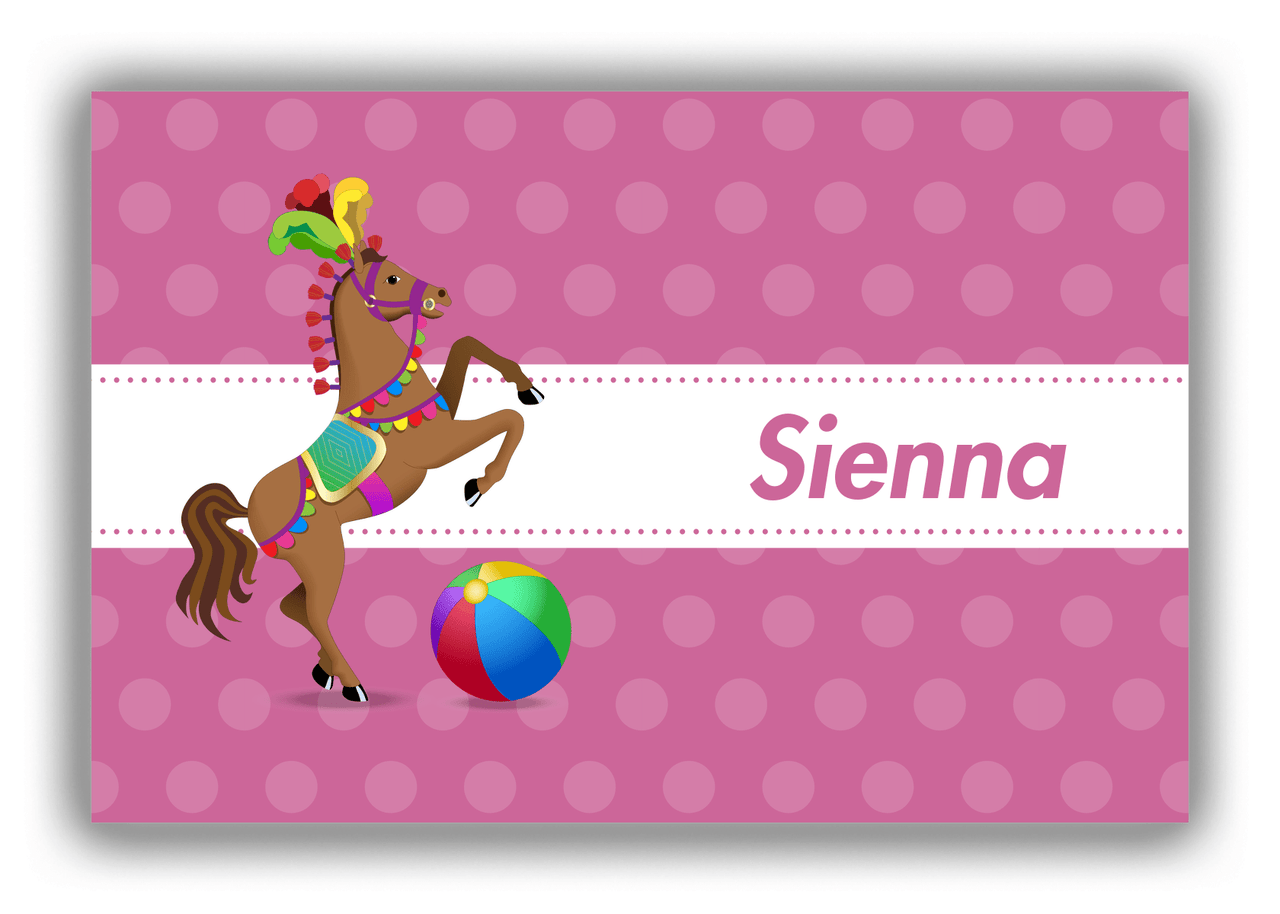 Personalized Horses Canvas Wrap & Photo Print III - Polka Dots - Circus Horse I - Front View