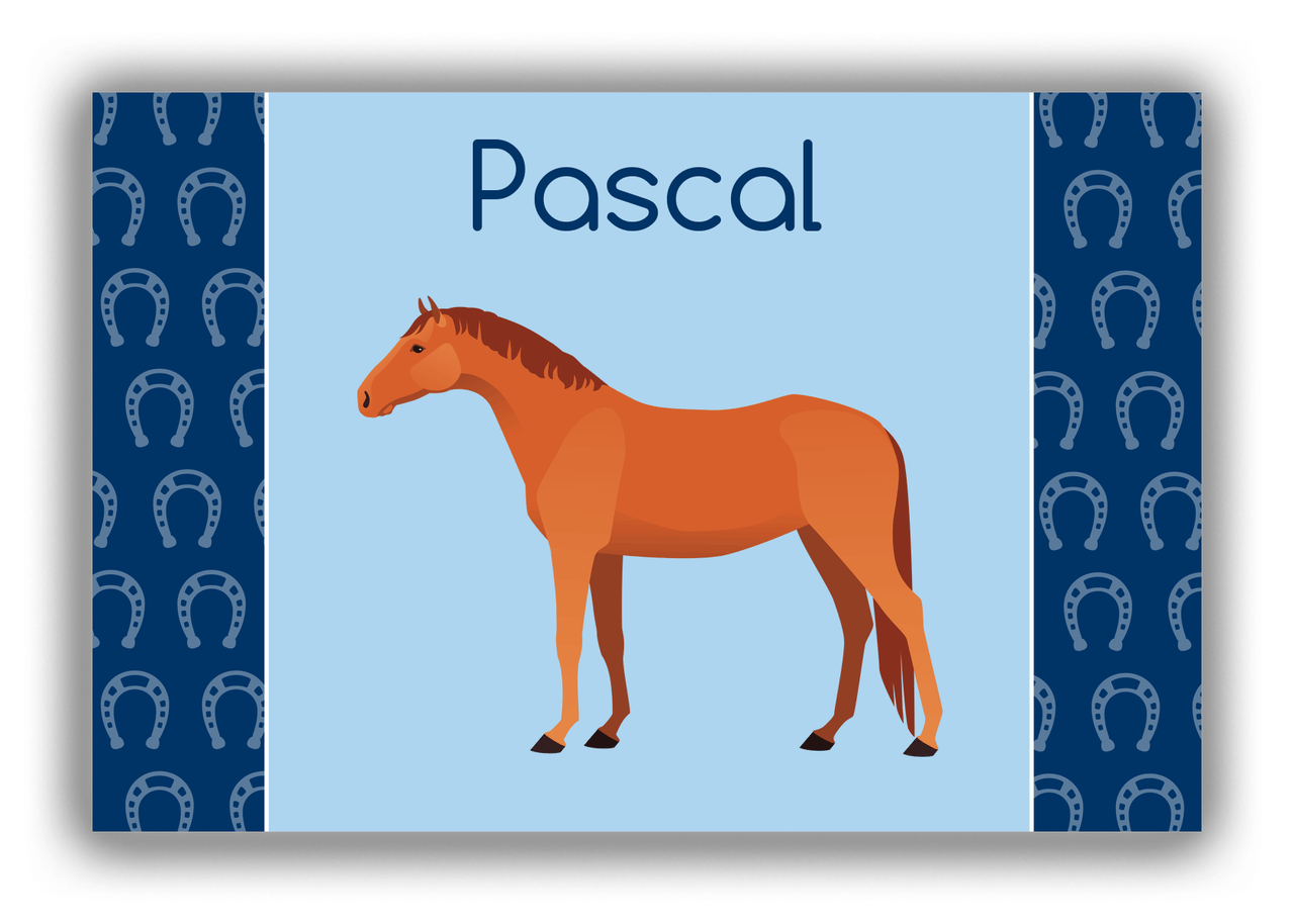 Personalized Horses Canvas Wrap & Photo Print IV - Chestnut Horse - Front View